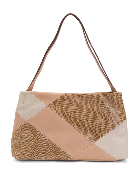 

Кожаная сумка на плечо Jema Patchwork со змеиным узором Lucky Brand, цвет Barley