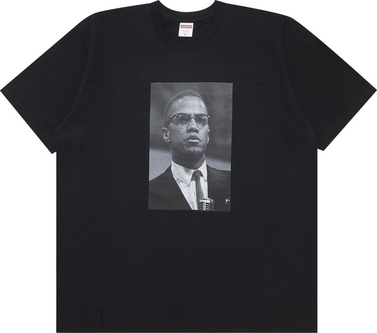 Футболка Supreme Malcolm X Tee 'Black', черный футболка supreme x smurfs tee black черный