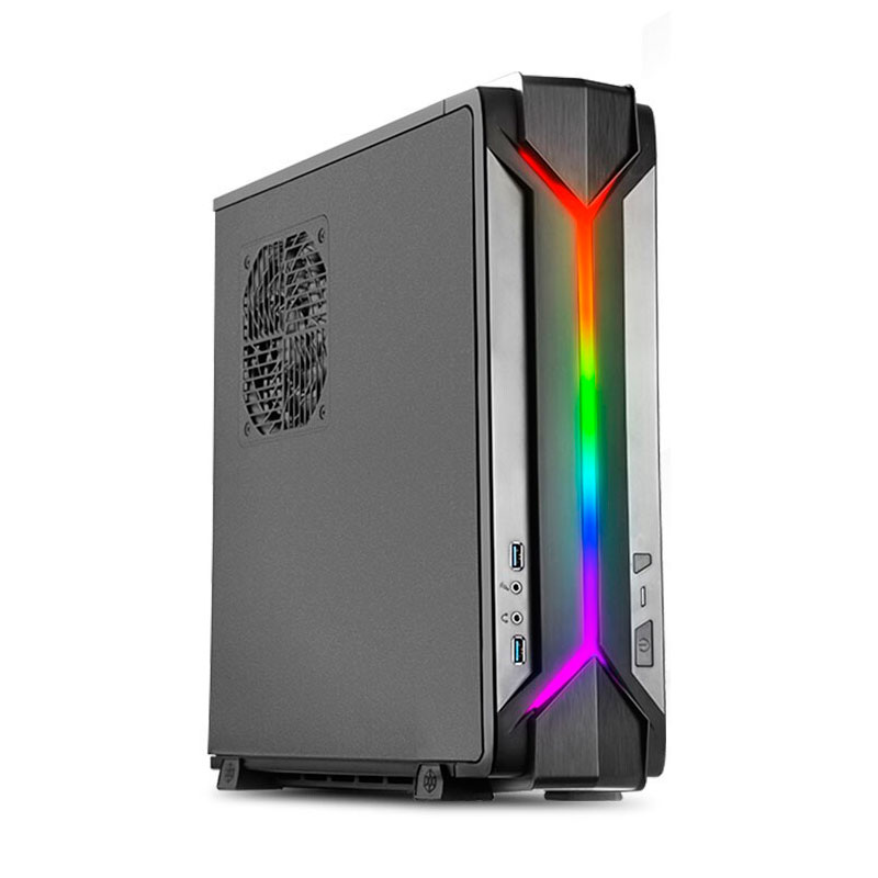 Корпус SilverStone RVZ03-ARGB, Slim-Desktop, черный