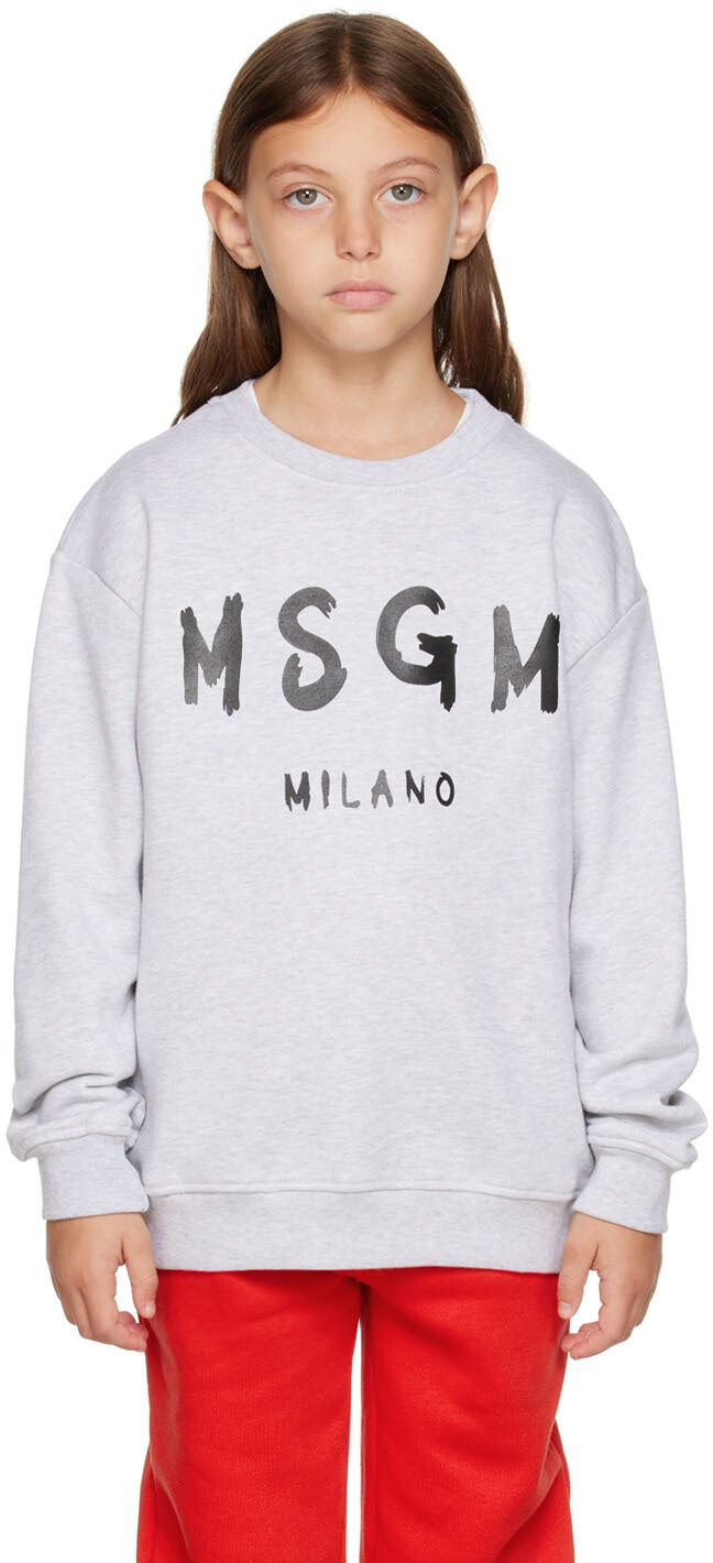 

Детская серая толстовка с логотипом MSGM Kids