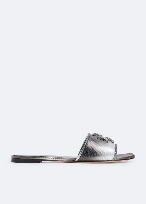 

Шлепанцы TORY BURCH Eleanor Pavé slides, серый