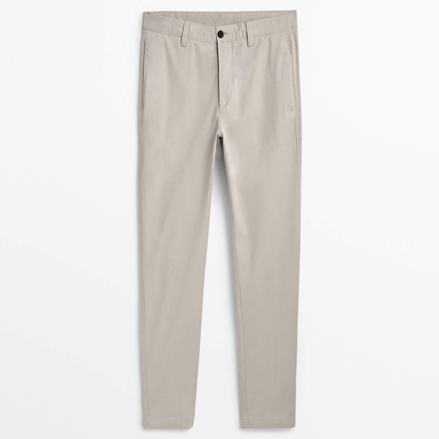 

Брюки Massimo Dutti Tapered Fit Cotton Blend, серый