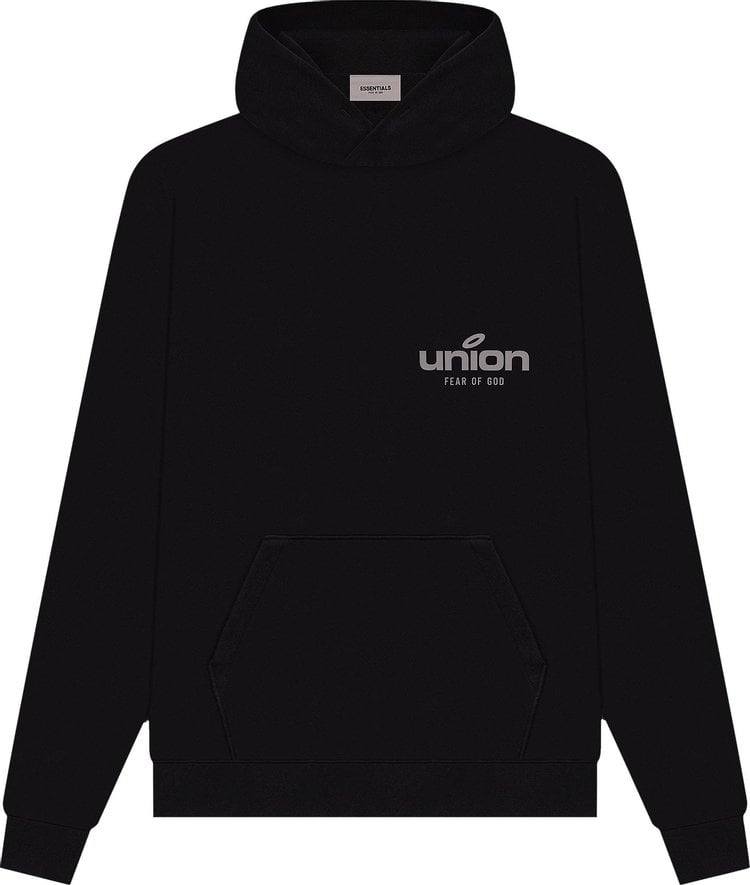 Худи Fear of God Essentials x Union Vintage Pullover Hoodie 'Black', черный - фото