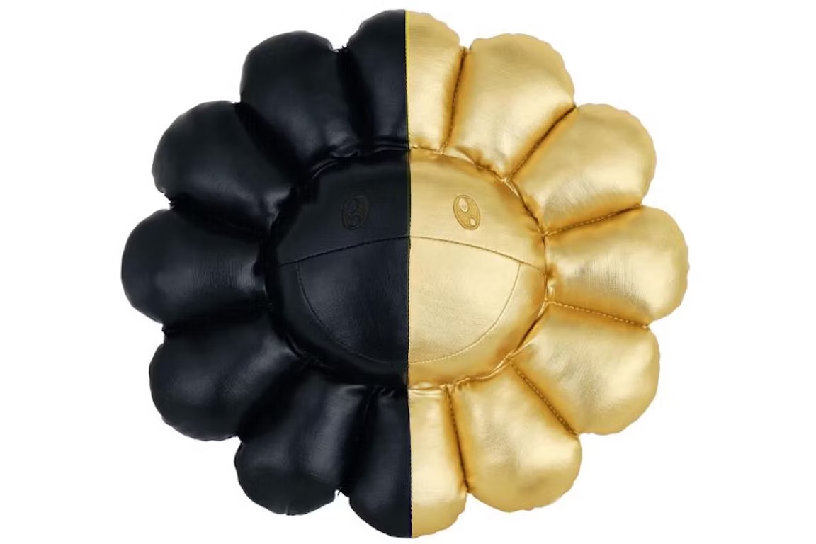 ретро коллекционная симпсоны царапка 11 плюшевая игрушка Мягкая плюшевая фигурка Takashi Murakami x HIKARU Collaboration Flower, 30 см, черный/золотой