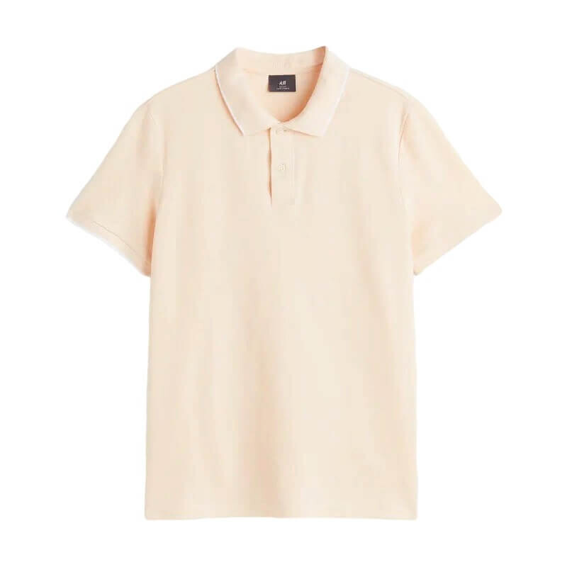 

Футболка-поло H&M Slim Fit Cotton, светло-абрикосовый