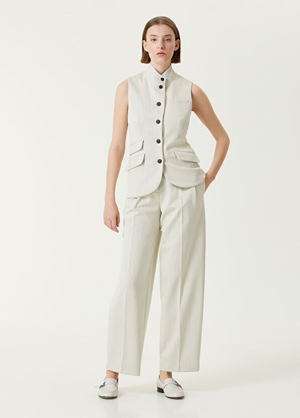 

Широкие брюки Marianne в полоску Rag&Bone, экрю
