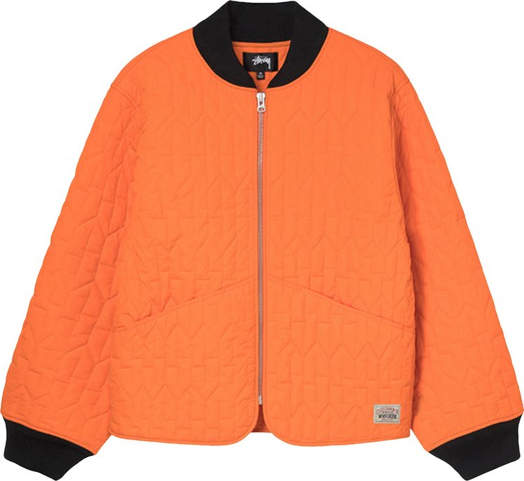 Куртка Stussy S Quilted Liner Jacket 'Orange', оранжевый