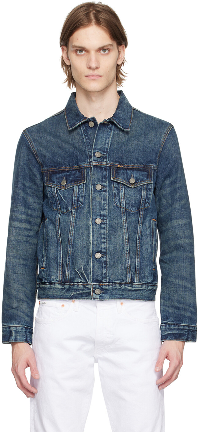 

Синяя джинсовая куртка Trucker Polo Ralph Lauren, Синий