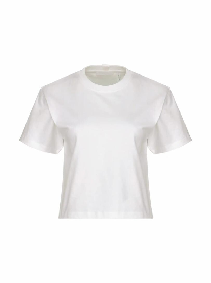

Хлопковая укороченная футболка Helmut Lang, Серый