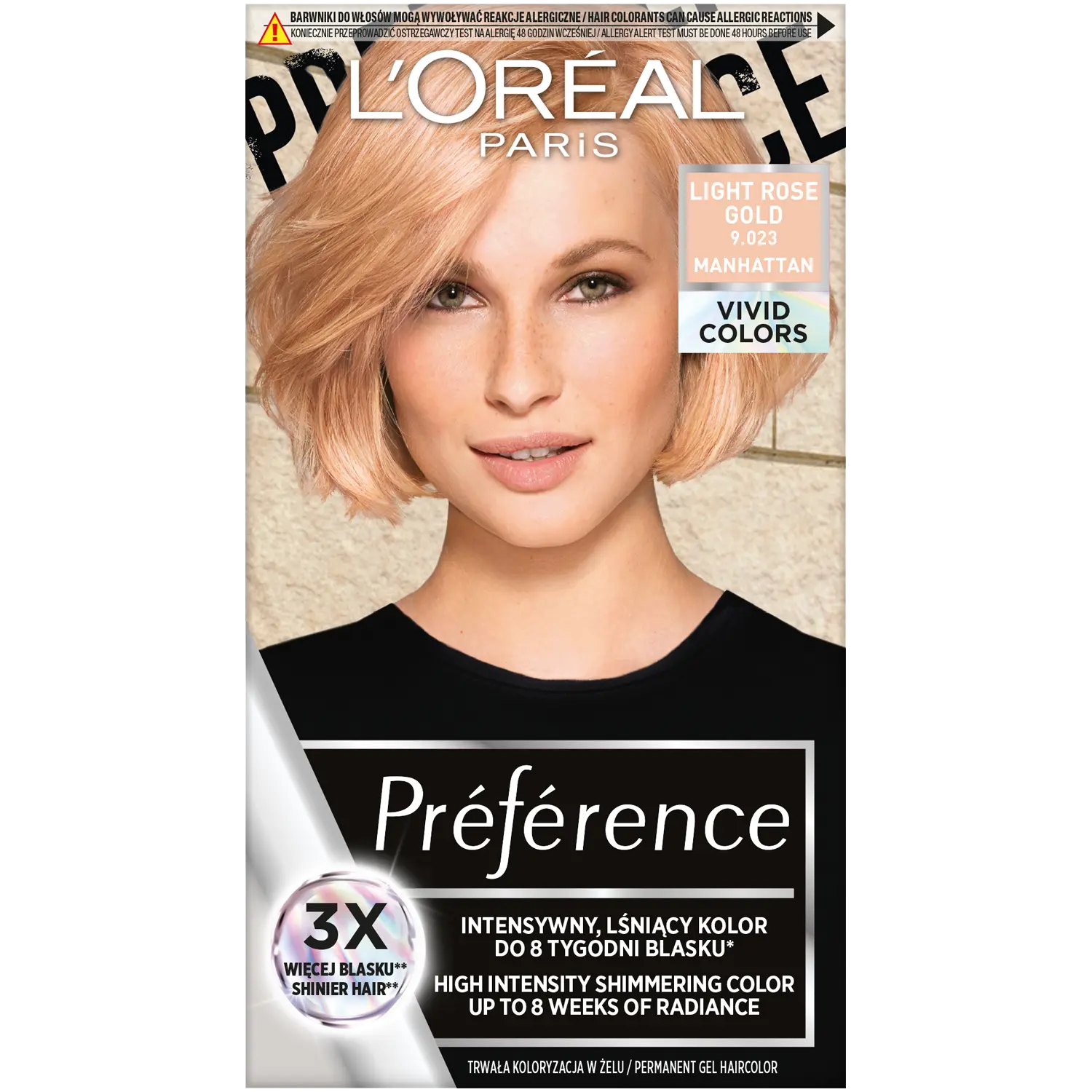 

L'Oréal Paris Preference Vivid Colours краска для волос 9.023 светлое розовое золото, 1 упаковка