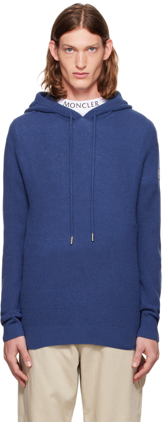 

Синий худи в рубчик Moncler