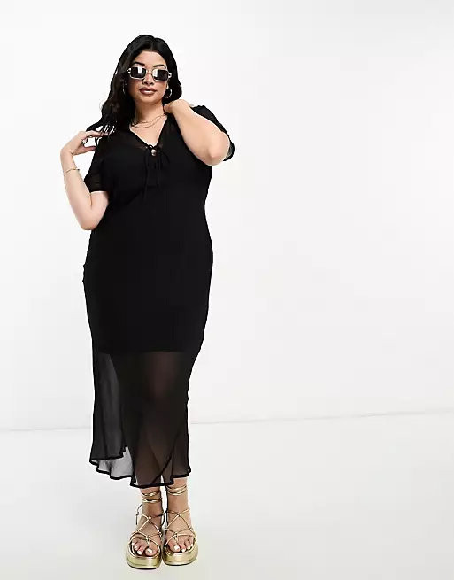 

Платье-миди Asos, черный