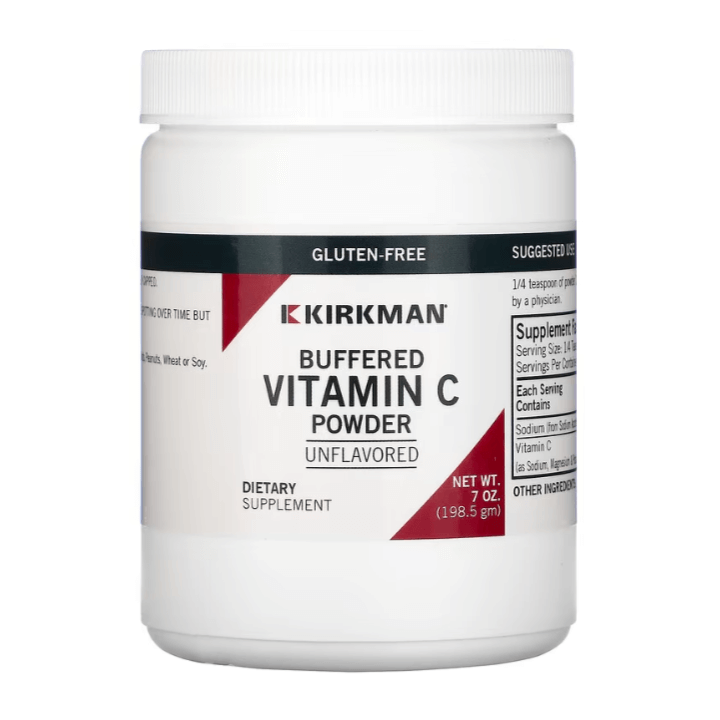 Буферизованный порошок витамина C Kirkman Labs 1100 мг, 198,5 г мицелизированные капли kirkman labs витамина а 30 мл