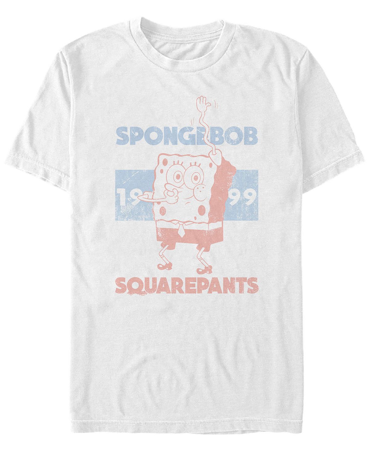 Мужская футболка spongebob 1999 с круглым вырезом и короткими рукавами Fifth Sun, белый игра thq nordic spongebob squarepants the cosmic shake