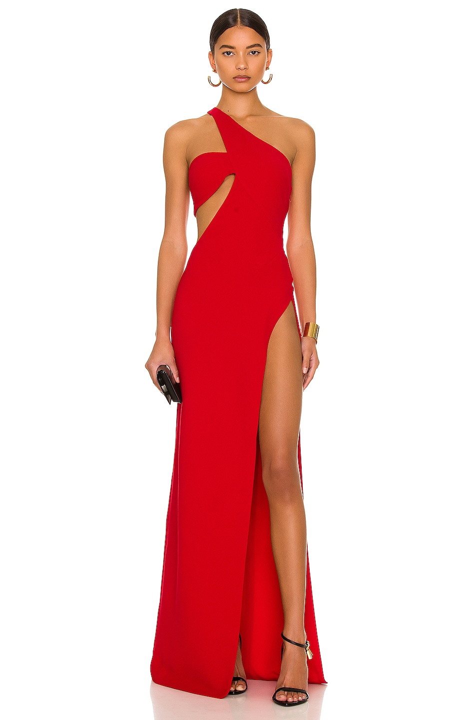 Платье Monot One Shoulder Cut Out Gown, красный