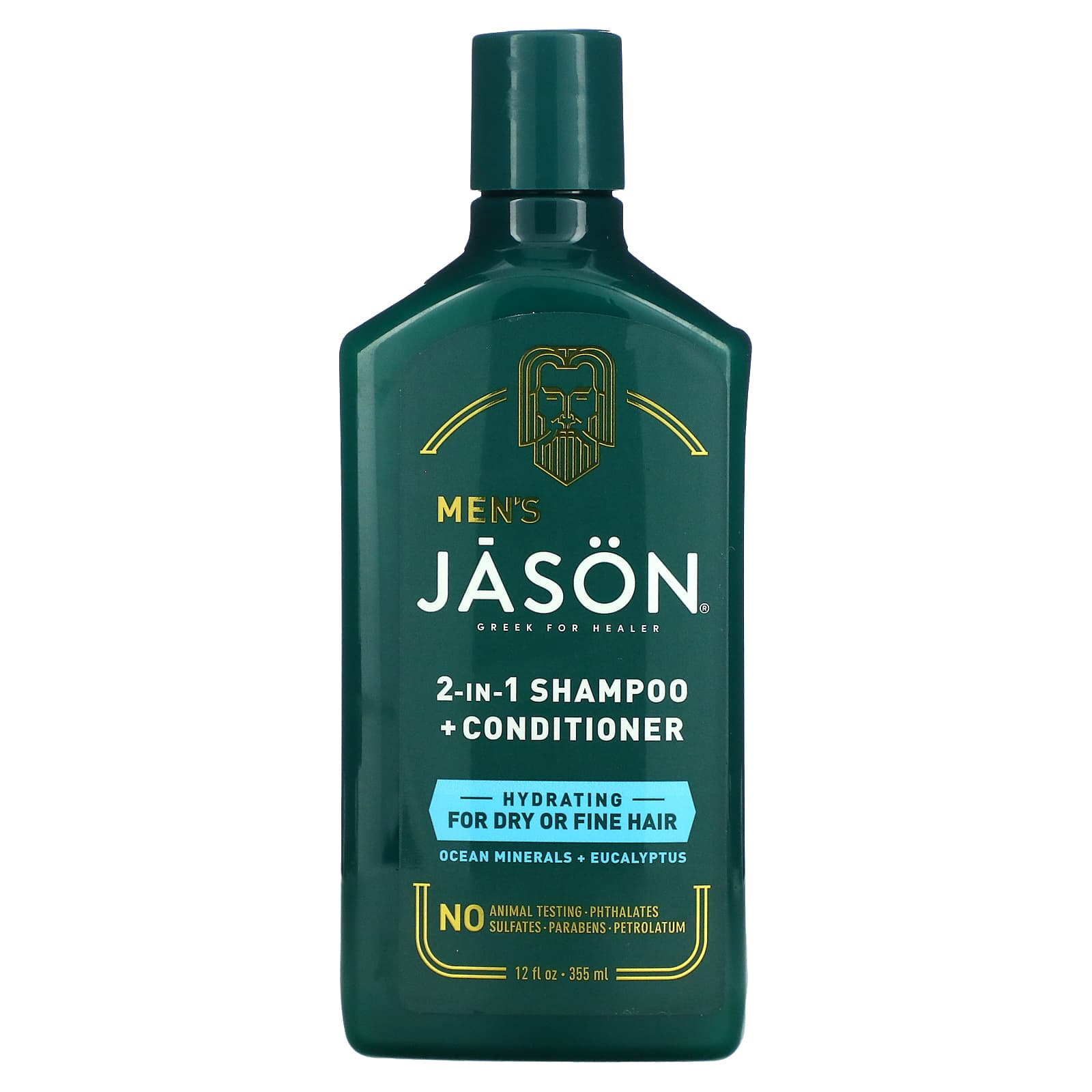 Шампунь и Кондиционер Jason Natural для сухих и тонких волос, минералы океана и эвкалипт, 355 мл