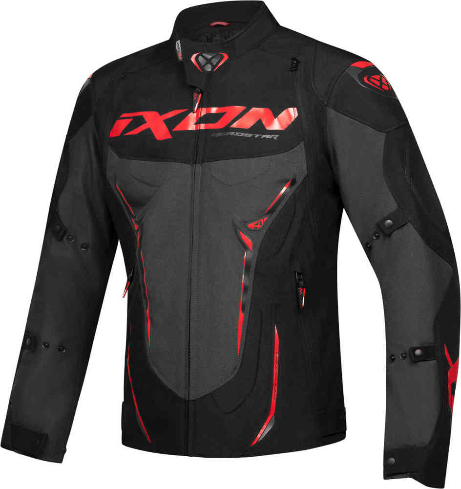 Водонепроницаемая мотоциклетная текстильная куртка Roadstar Ixon, черный/антрацит/красный 2021 новый продукт f1 формула один гоночный костюм куртка спортивная толстовка один и тот же стиль под заказ