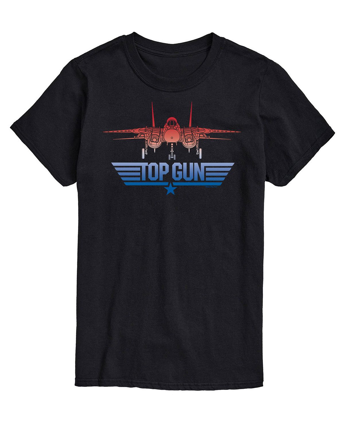 цена Мужская футболка top gun logo с принтом самолета AIRWAVES, черный