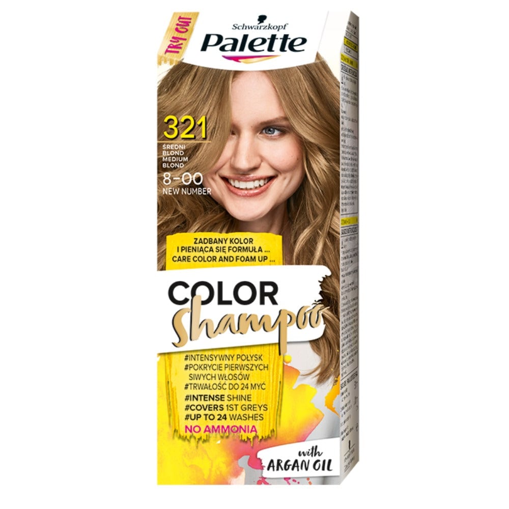 Palette Color Shampoo шампунь-краска для волос на 24 мытья 321 (8-00)  Средне-русый – заказать с доставкой из-за рубежа через онлайн-сервис  «CDEK.Shopping»