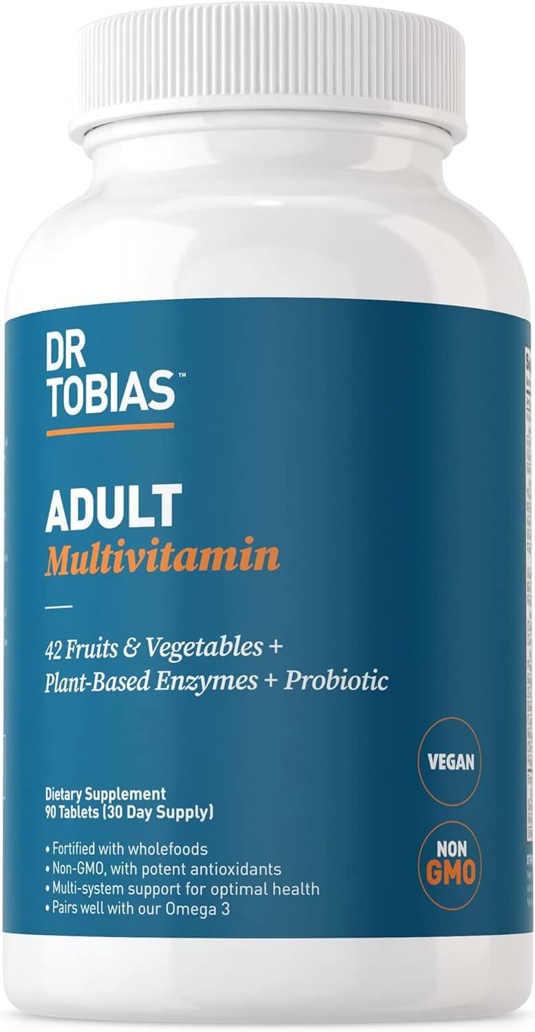 Мультивитамины Dr. Tobias Adult For Women & Men Energy & Immune Support Non-GMO, 90 таблеток