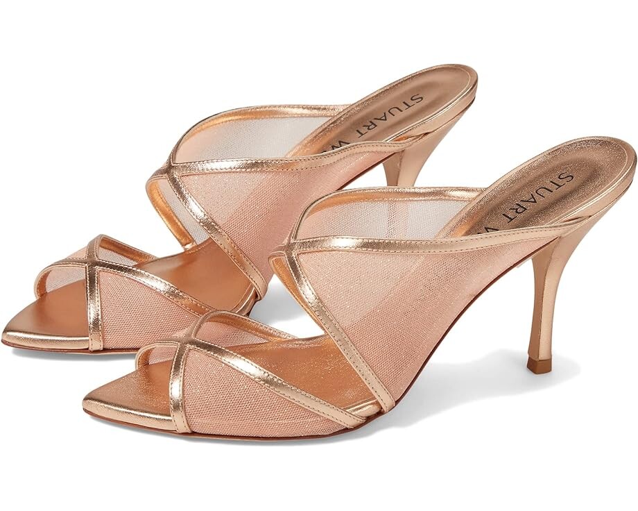 

Туфли Stuart Weitzman Noche 85 Slide, цвет Poudre/Ballet