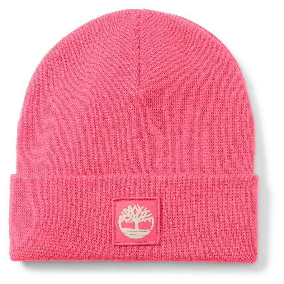 

Шапка Timberland Cuffed Beanie with Tonal Patch, цвет Fruit Dove