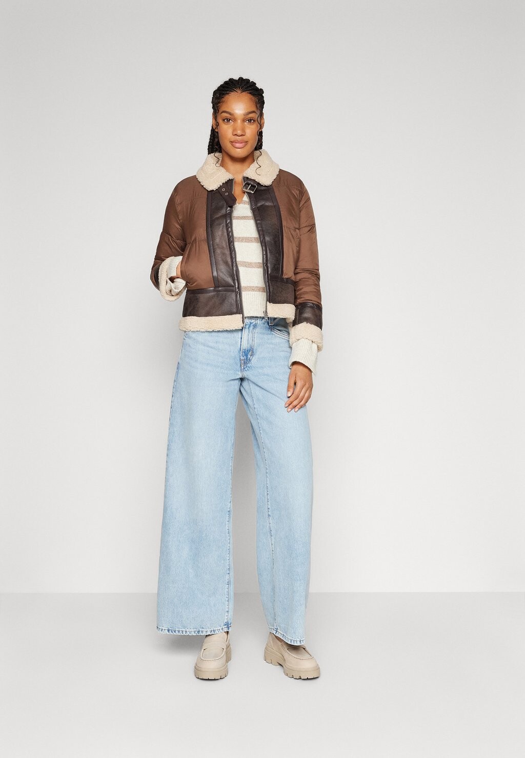 

Куртка ONLY ONLMELINDA BONDED PUFFER, цвет chestnut detail:mole & humus