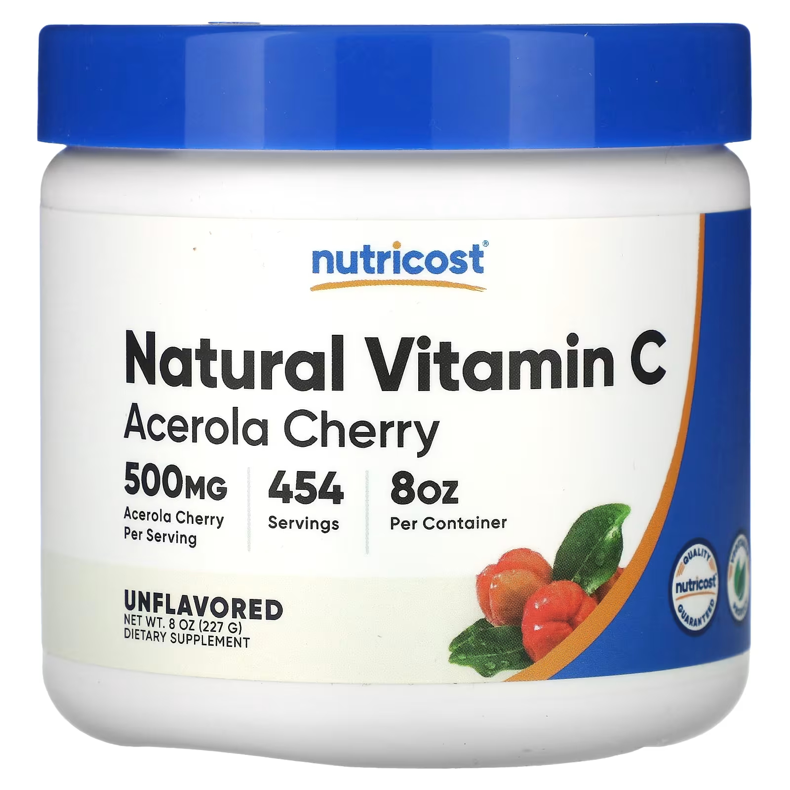 Натуральный витамин С Nutricost, 227 г