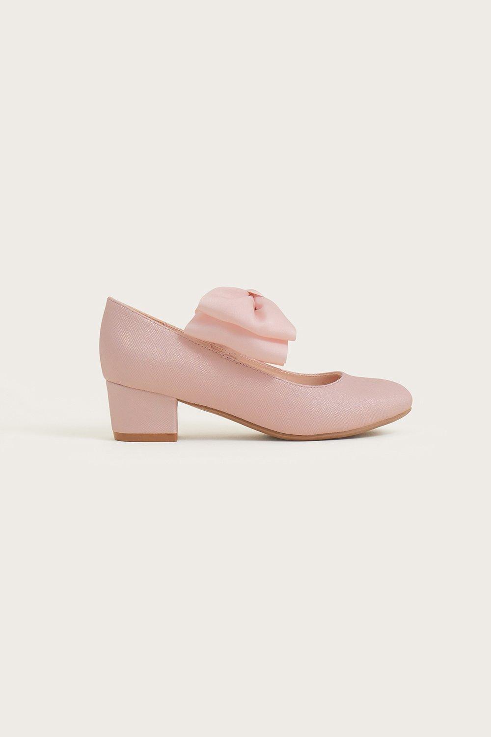 Атласные туфли на каблуке 'Poppy' с бантом Monsoon, розовый