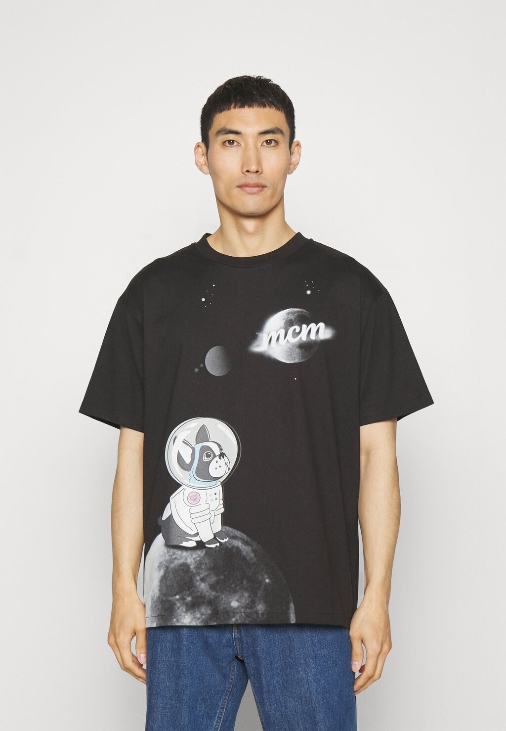 

Футболка с принтом COLLECTION SHORT SLEVES TEE MCM, черная