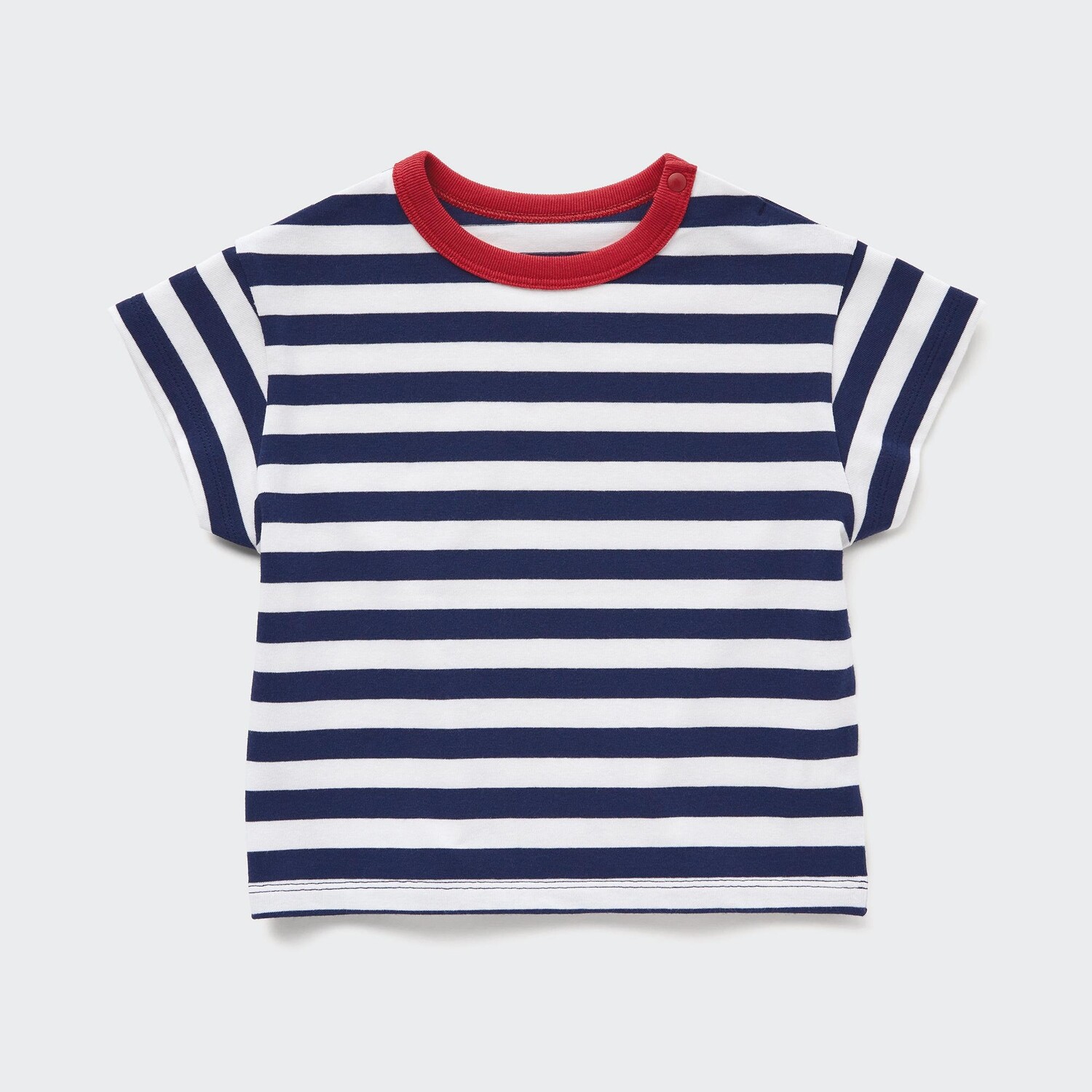 

Полосатая футболка с круглым вырезом DRY UNIQLO, темно-синий