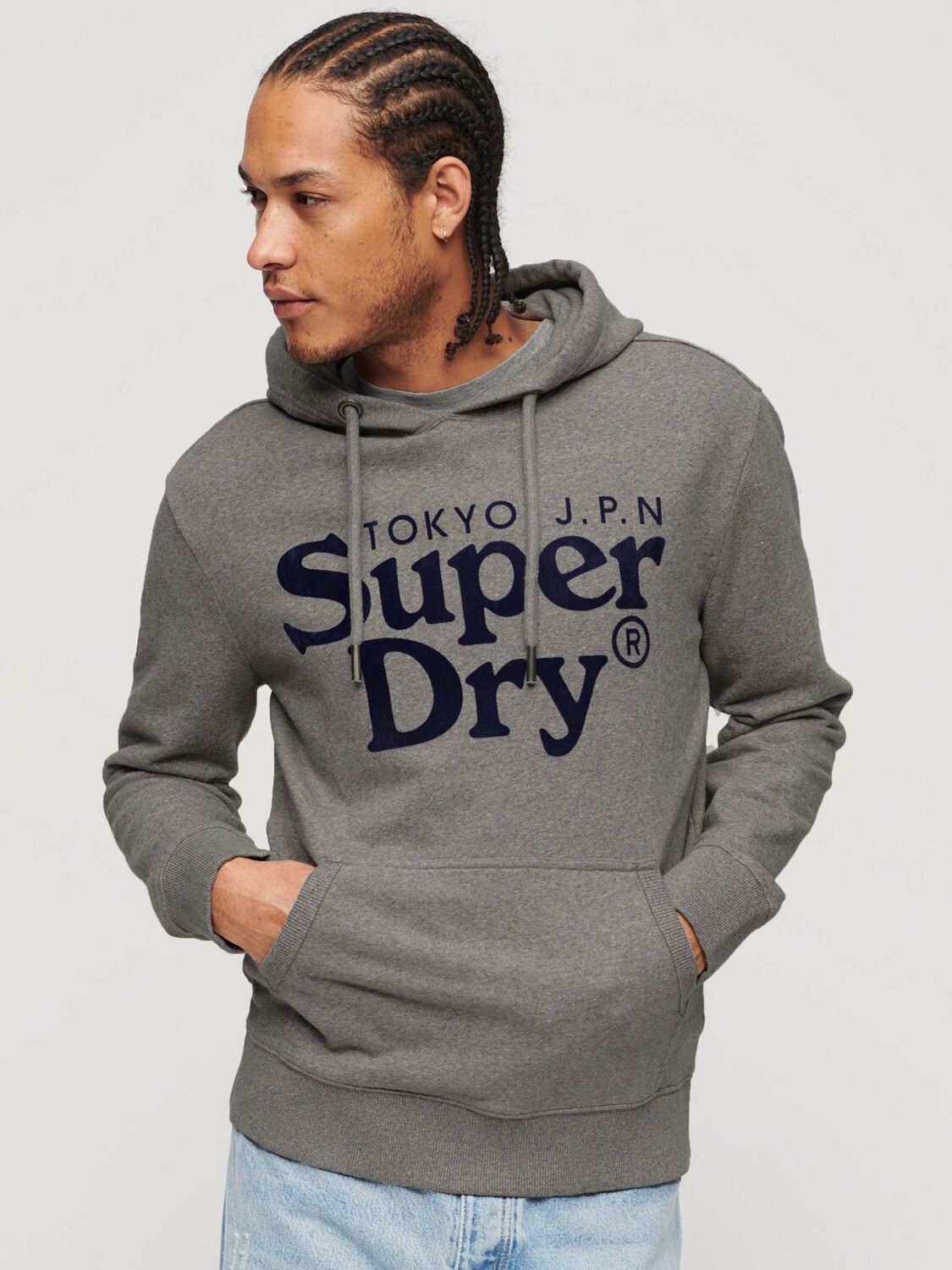 

Толстовка с логотипом Venue Classic Superdry, стальной серый шлифовальный станок