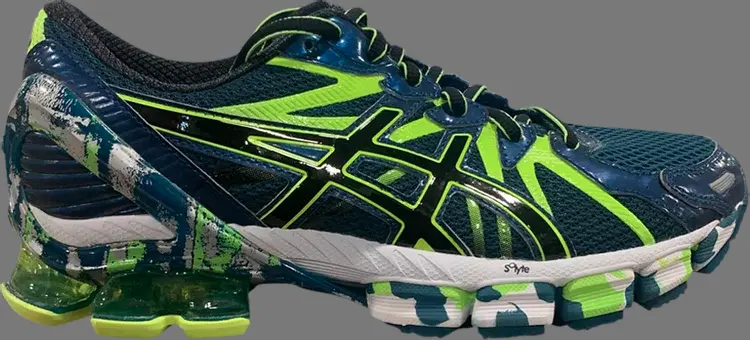 

Кроссовки gel sendai 3 'ink flash yellow' Asics, синий