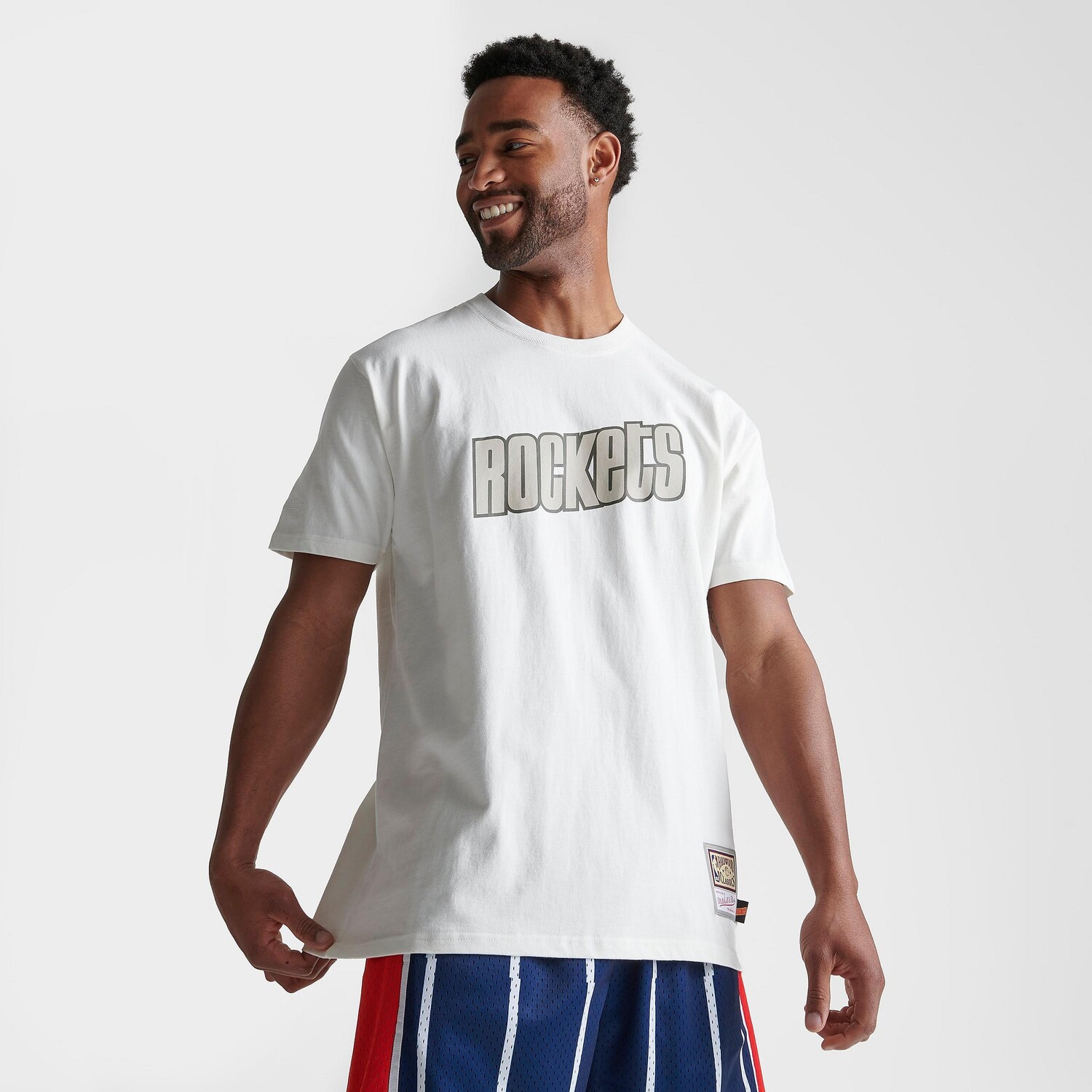 

Кремовая футболка Mitchell & Ness Houston Rockets НБА, белый