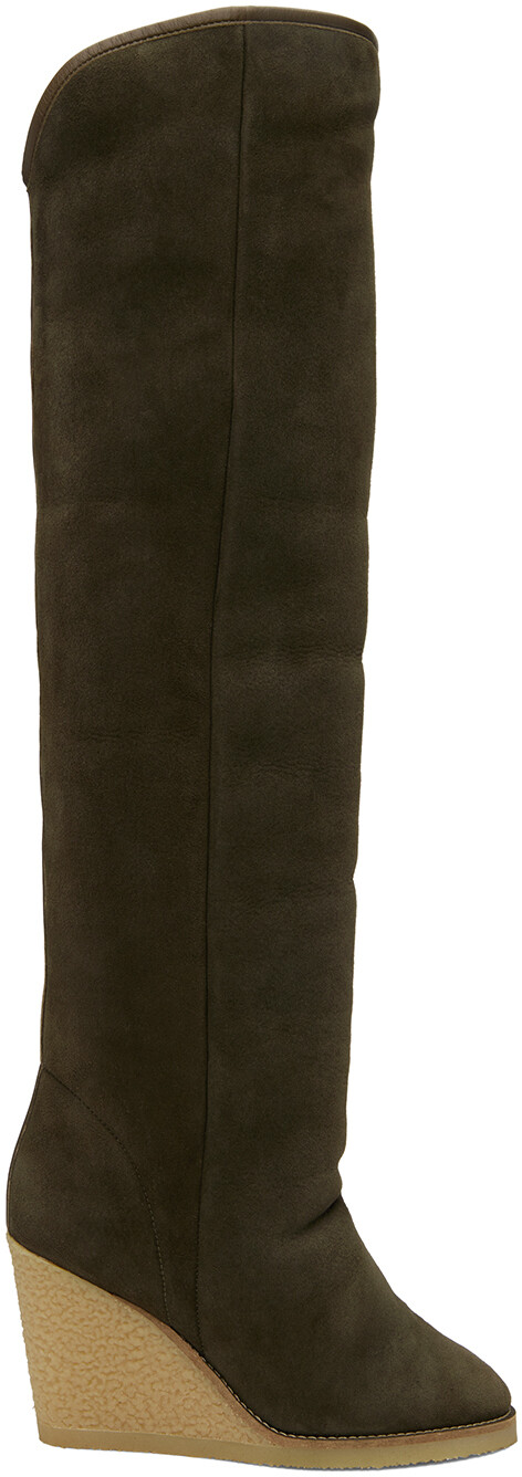 

Высокие сапоги Tilin цвета хаки Isabel Marant