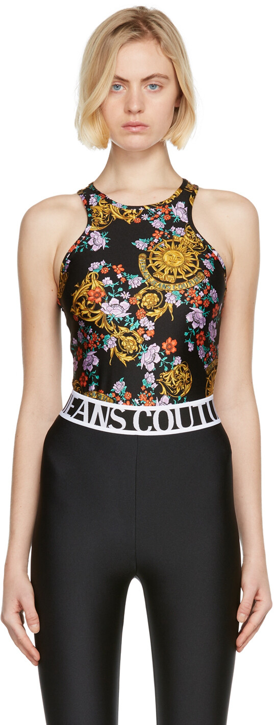 

Черное боди Sun Flower Garland Versace Jeans Couture