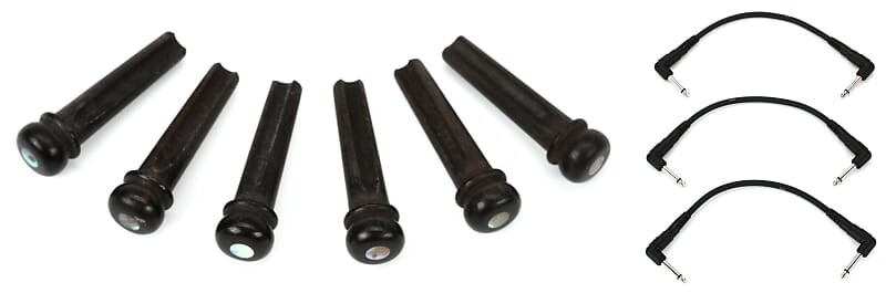 

Штифты Taylor Ebony Bridge Pins с Abalone Dots Bundle с коммутационным кабелем педалборда D'Addario PW-CGTP-305 Classic Series — от прямого угла к прямому углу — 6 дюймов (3 шт. в упаковке) Taylor + D'Addario 7251=1 PW-CGTP-305=1
