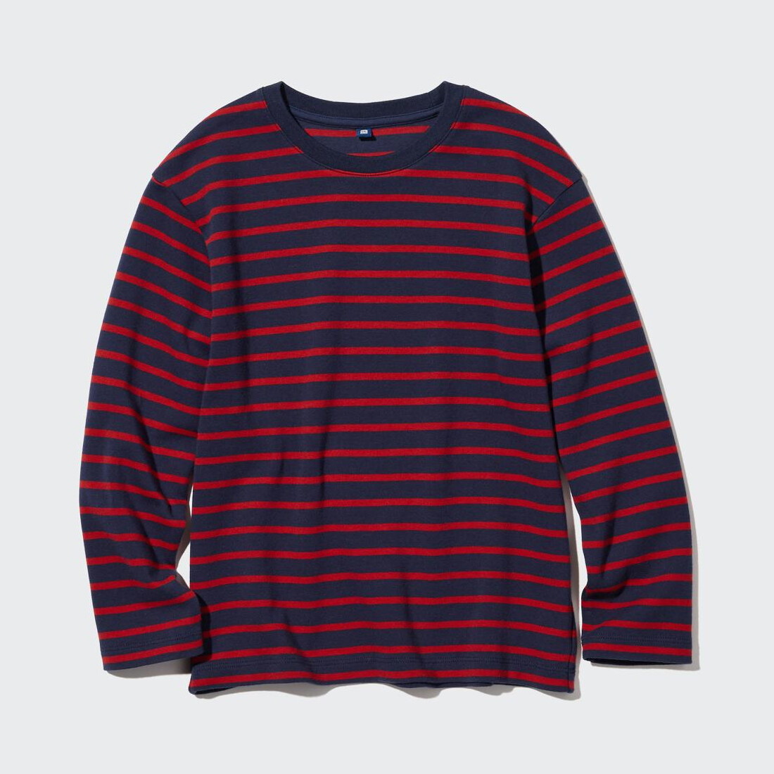 Лонгслив Uniqlo Kids Soft Brushed Cotton, темно-синий