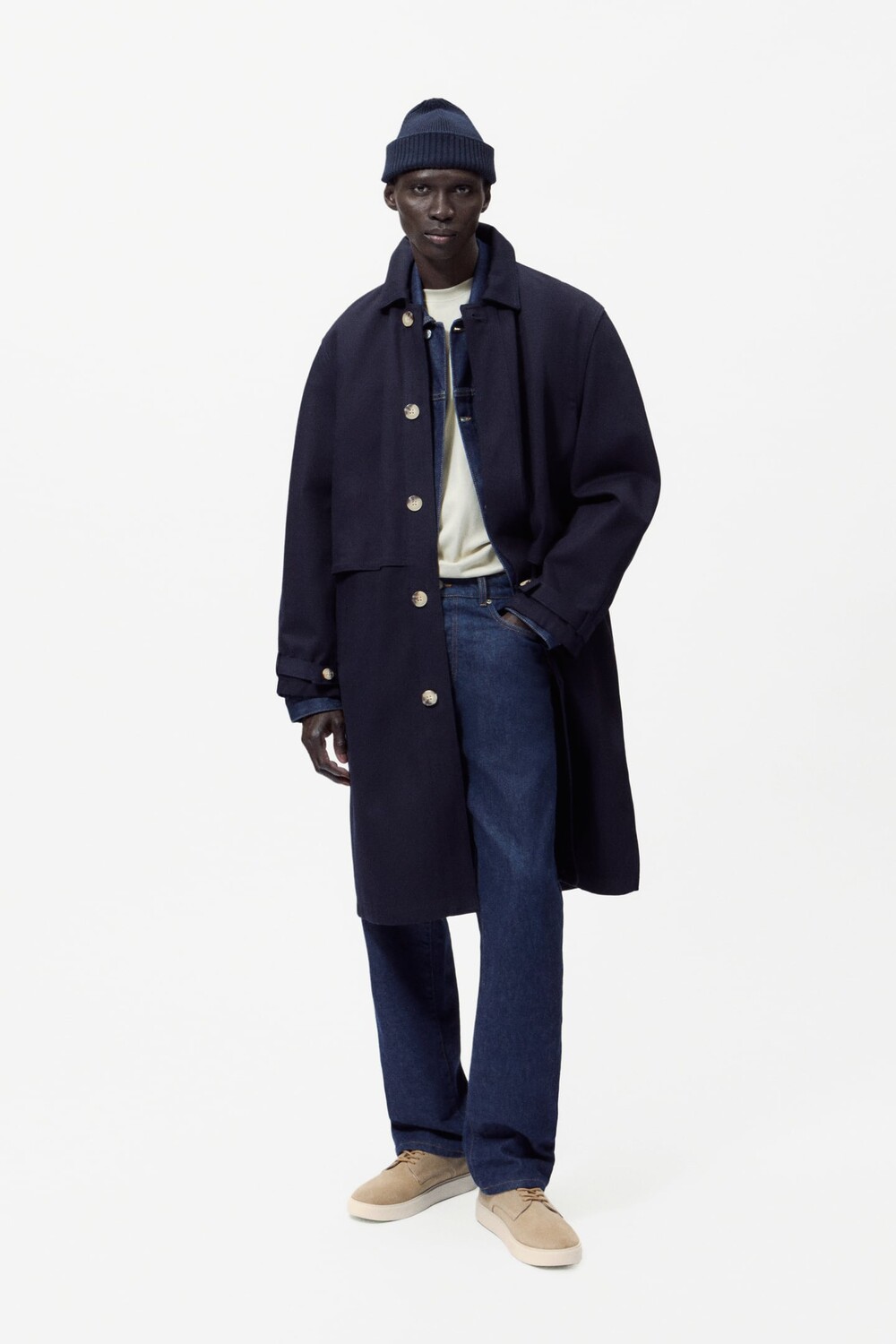 

Спортивные обувь из замши с разделками ZARA, бежевый