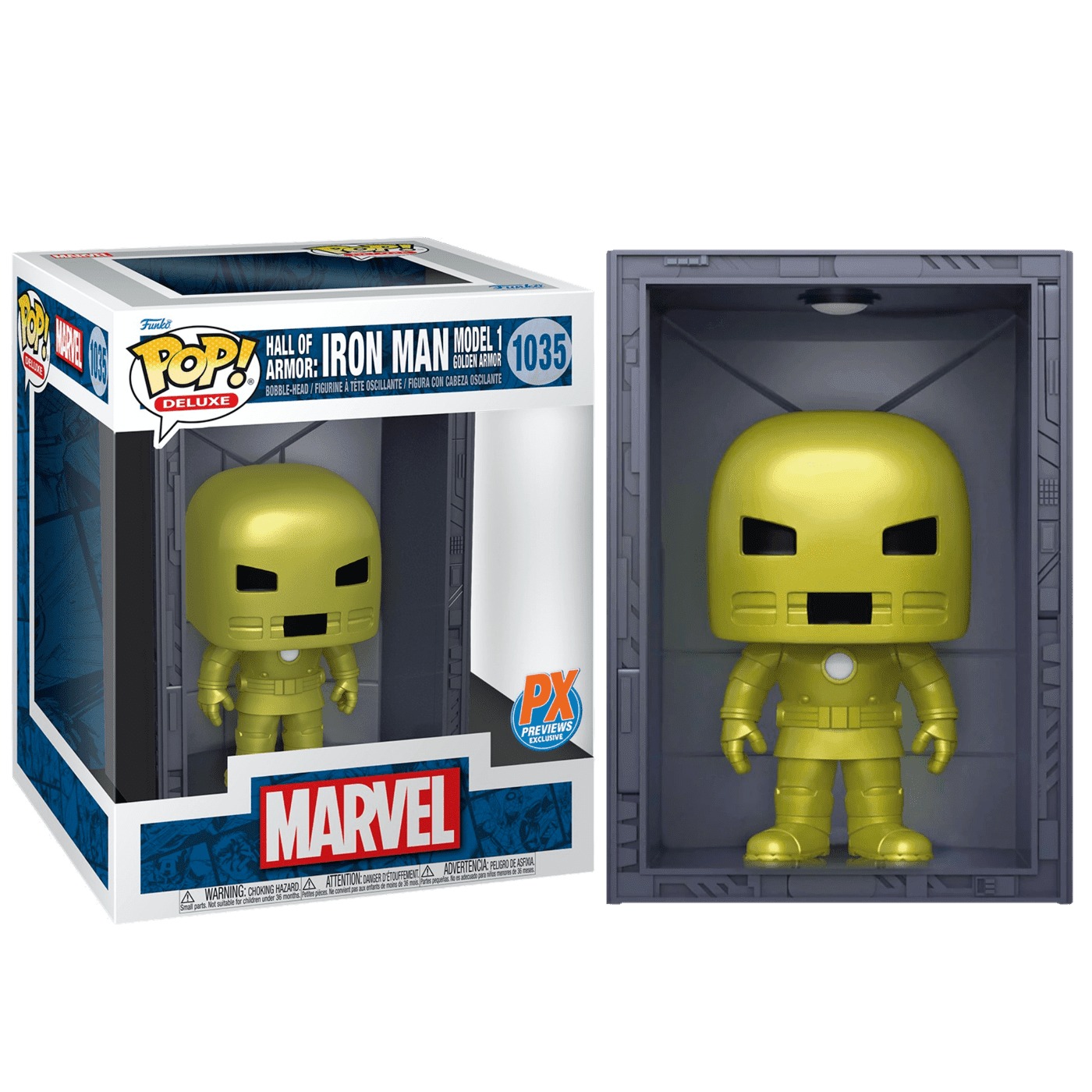 бокс железный человек iron man 1 Фигурка Funko Pop! Marvel: Iron Man Hall of Armor Model 1 Deluxe Vinyl Figure