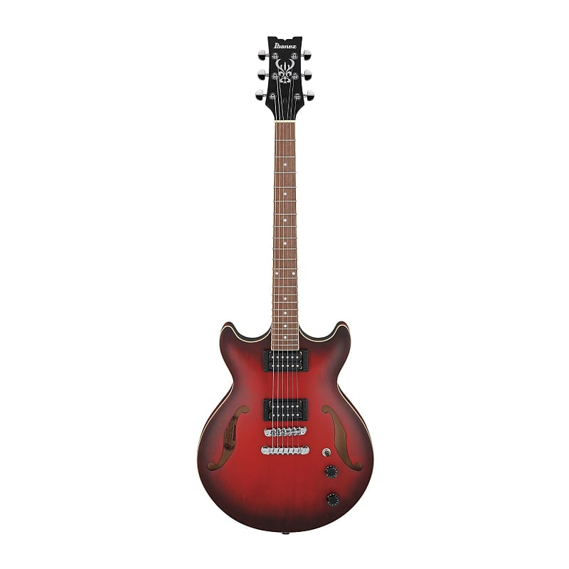 Ibanez AM53 Artcore Series 6-струнная электрогитара с полым корпусом (правша, Sunburst Red Flat) Ibanez AM53 Artcore Series Hollow-Body Electric Guitar (Sunburst Red Flat)
