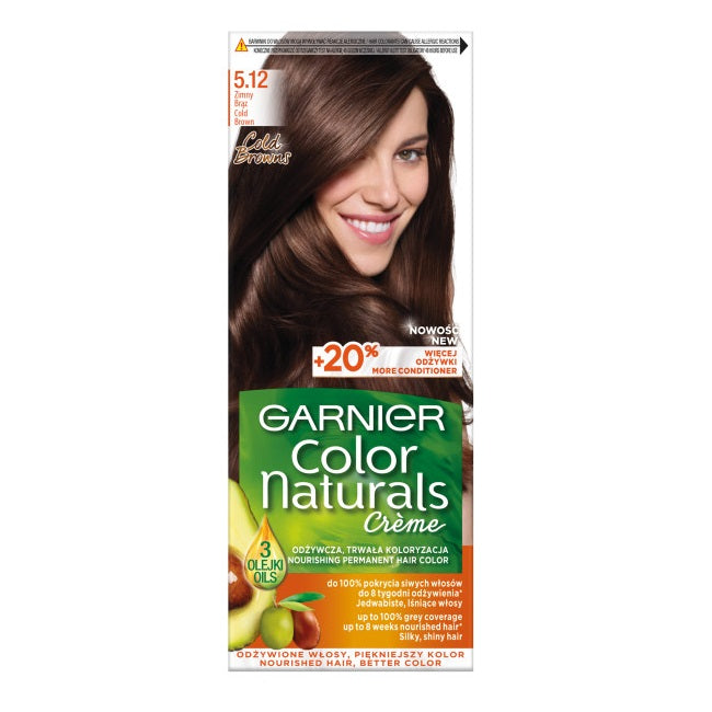 цена Garnier Крем-краска для волос Color Naturals Creme 5.12 Холодный шатен