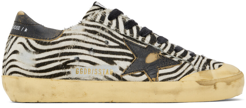 

Черно-белые классические кроссовки Superstar Golden Goose