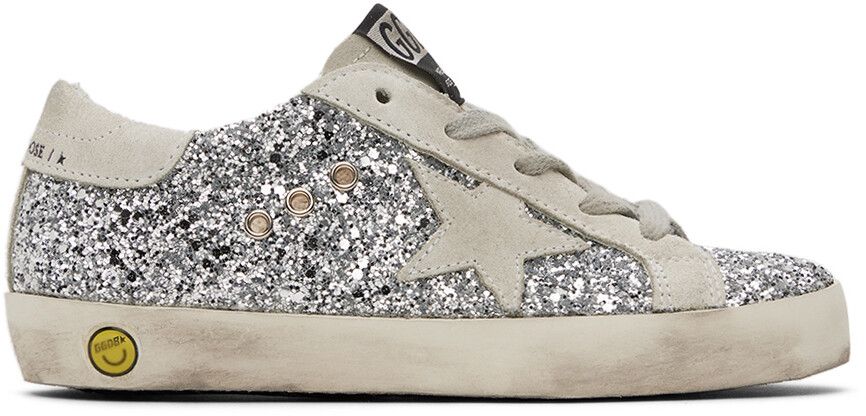 

Детские серебряные кроссовки Super-Star Golden Goose