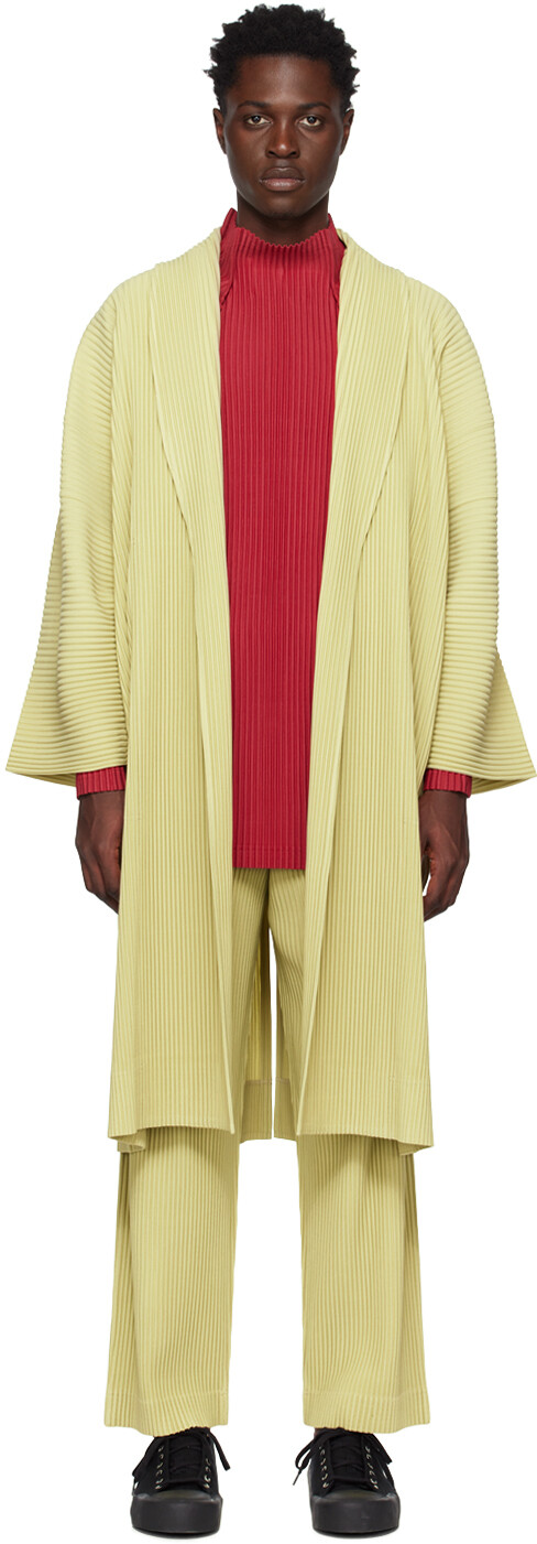 

Бежевое январское пальто Monthly Color Homme Plissé Issey Miyake, Бежевый