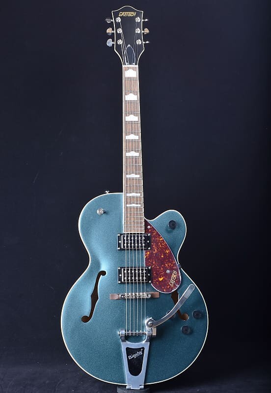 

Полый корпус Gretsch G2420T Streamliner с грифом Laurel, Bigsby - Gunmetal G2420T Streamliner Hollow Body with Laurel Fretboard, Bigsby