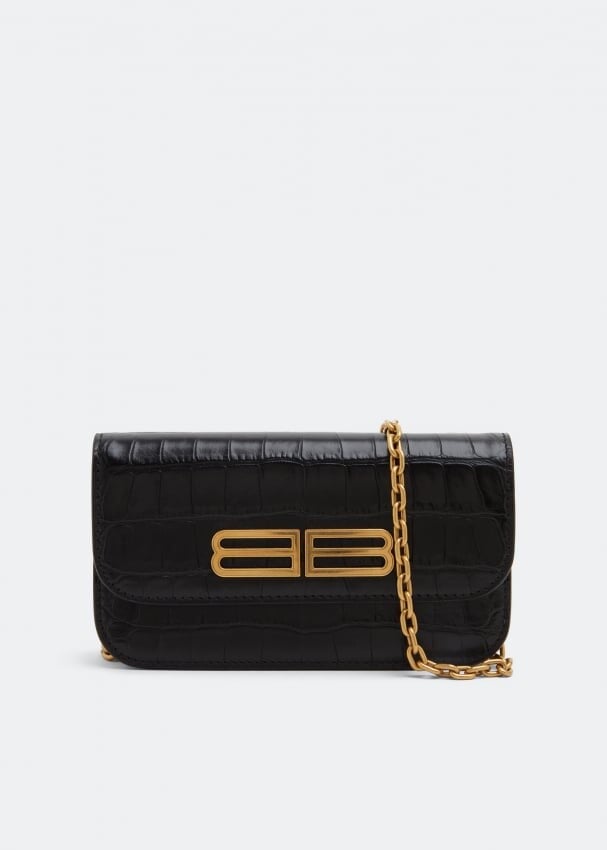 

Кошелек BALENCIAGA Gossip chain wallet, черный