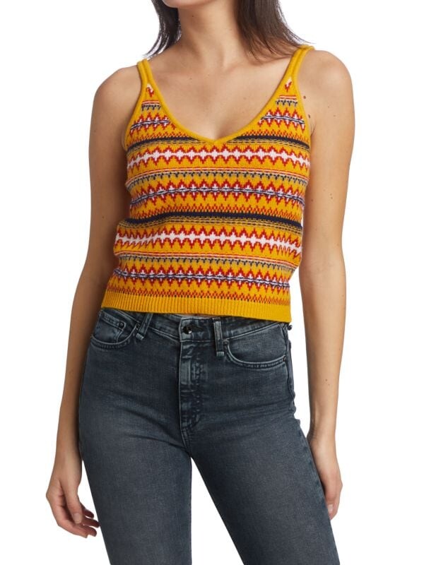 

Майка willow fair isle из шерсти мериноса rag & bone Yellow