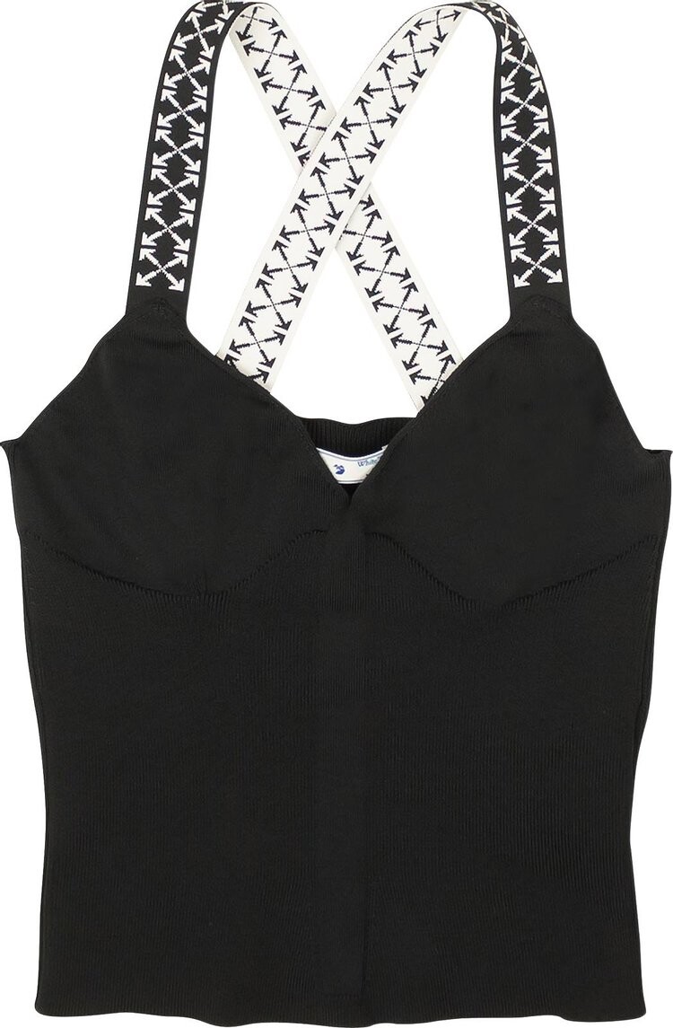 

Топ Off-White Bold Tank Top 'Black/White', черный