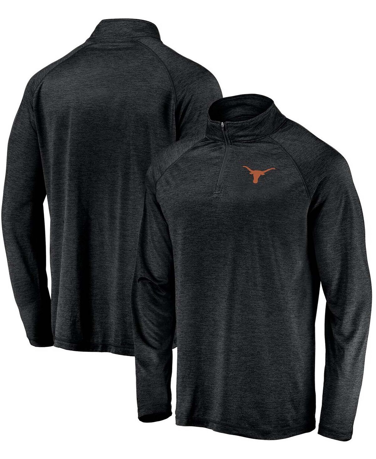 

Мужская черная куртка texas longhorns primary в полоску с логотипом реглан и молнией на четверть Fanatics, черный